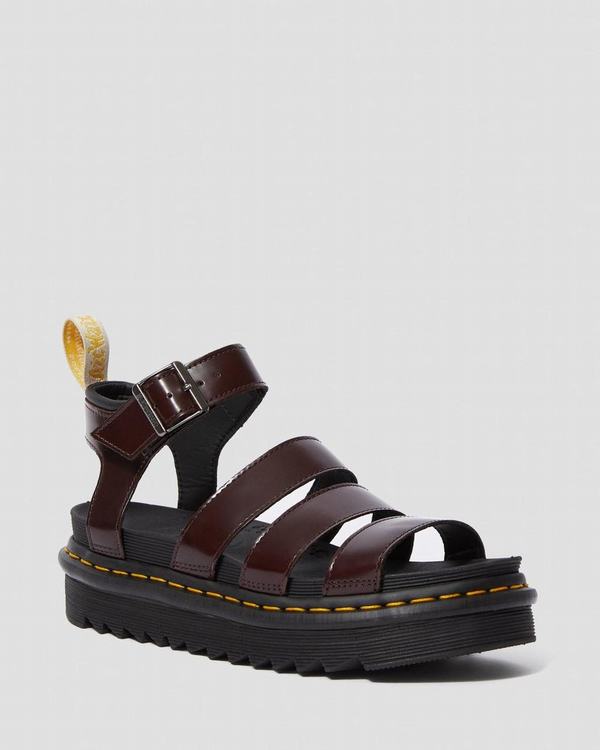 Dr Martens Dámské Sandály Vegan Blaire Červené, CZ-064751